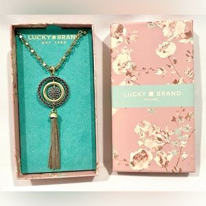 NWT Lucky Brand 18 1/2” Round Tassel Necklace